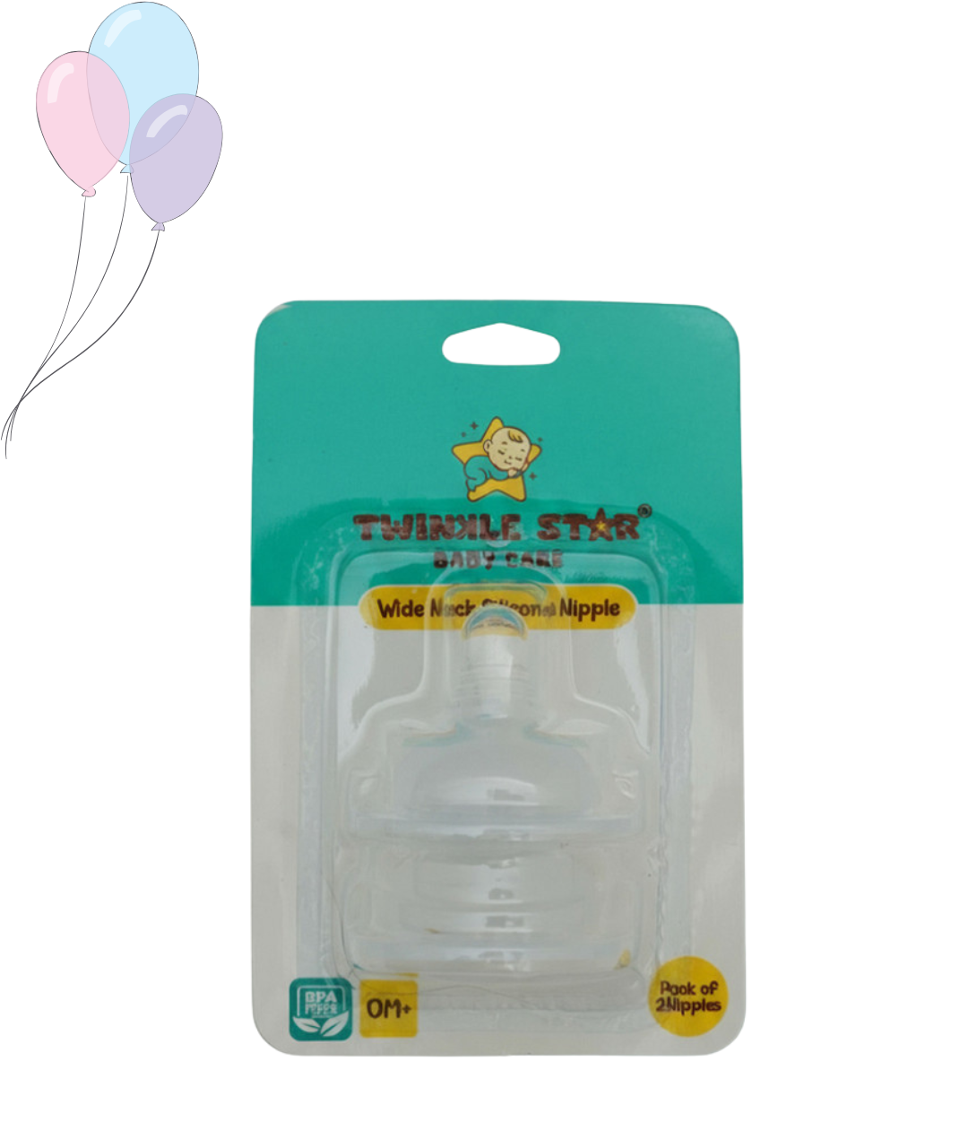 Wide Neck Feeder Nipple (2 Pcs pack)