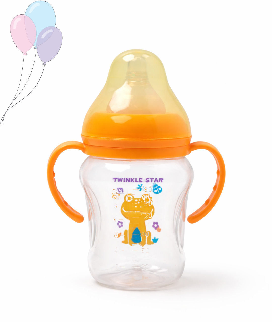 Wide Neck Transparent Baby Feeder- with handle (Large /270 ml)
