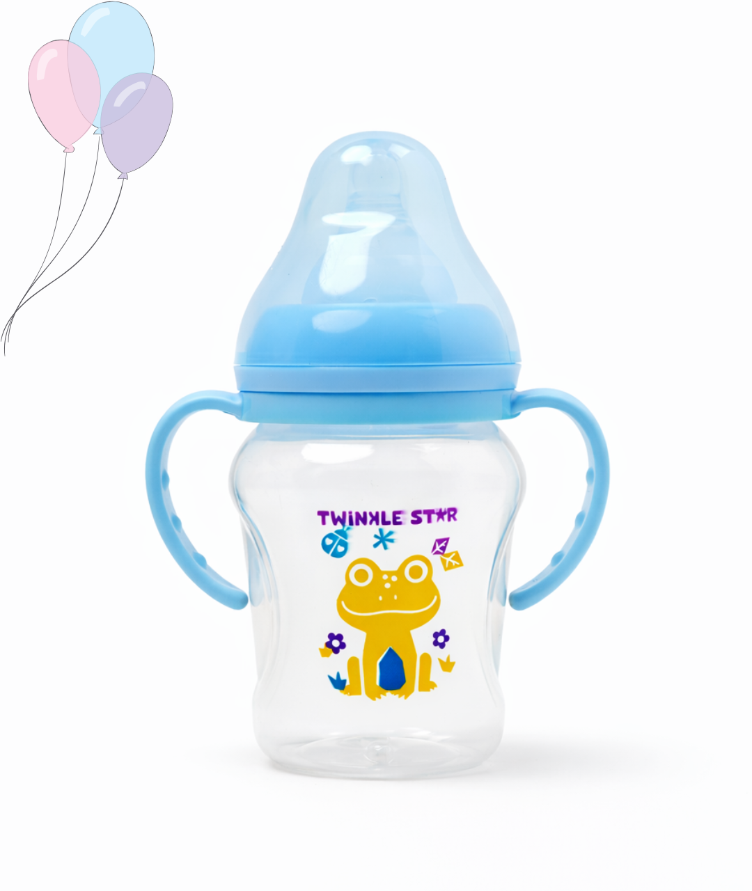 Wide Neck Transparent Baby Feeder- with handle (Large /270 ml)
