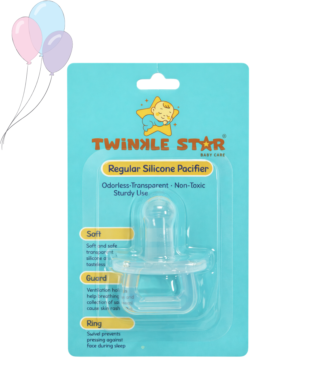 Regular Silicone Baby Soother (2 Pcs pack)