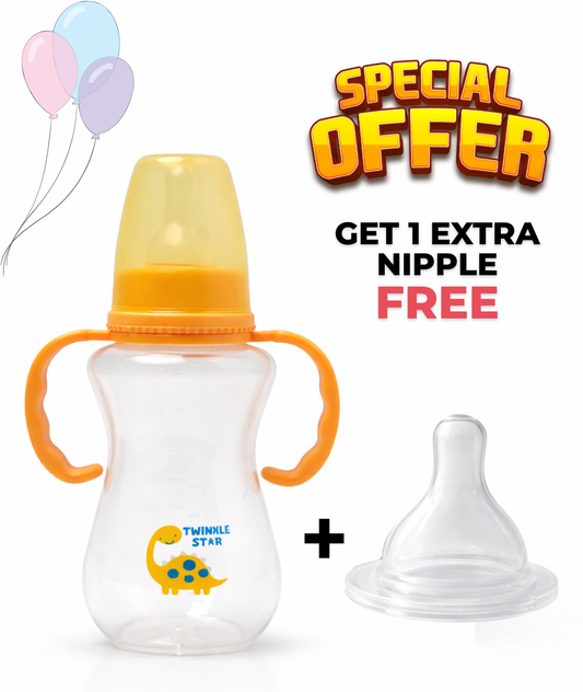 Transparent Baby feeder - with handle (M / 150 ml)