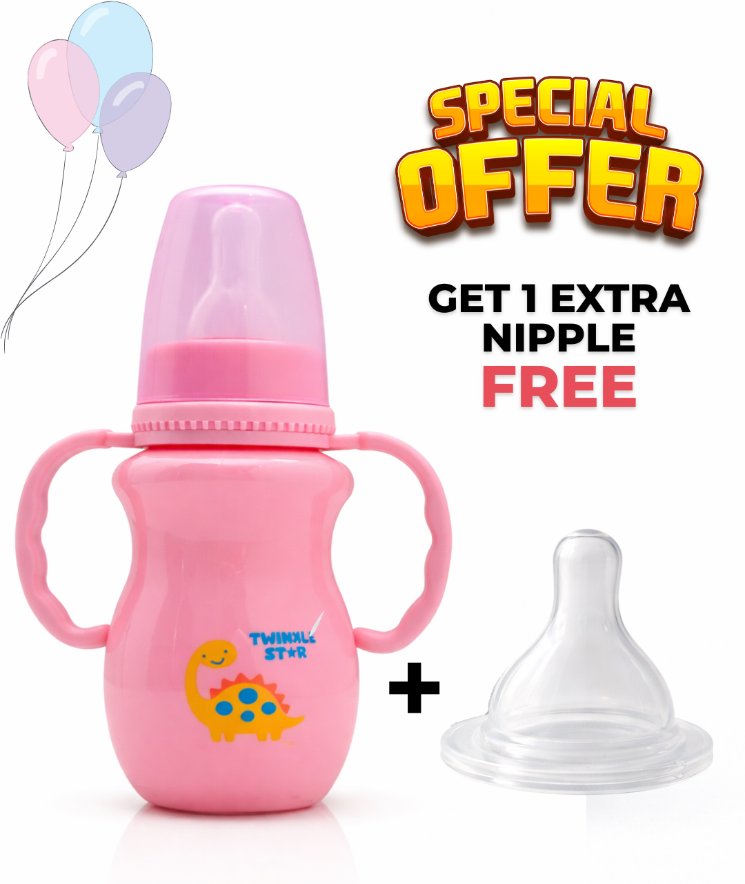 Opaque baby feeder - with Handle (M / 150 ml)