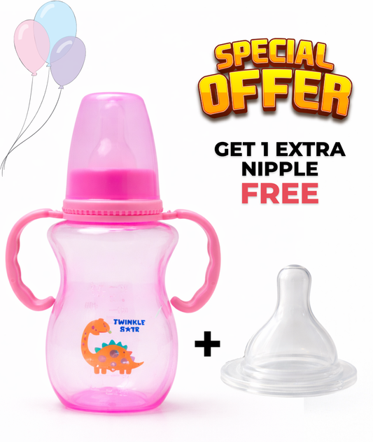 Tinted baby feeder - with handle (L / 270 ml)